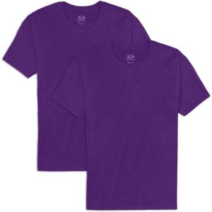 imageFruit of the Loom Mens Eversoft Cotton T Shirts Breathable ampamp Moisture Wicking with Odor Control Sizes S4x2 Pack Purple