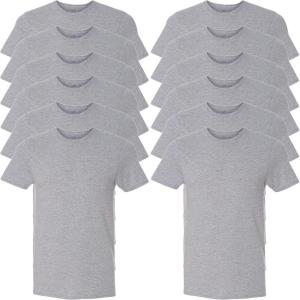 imageFruit of the Loom Mens Eversoft Cotton T Shirts Breathable ampamp Moisture Wicking with Odor Control Sizes S4xCrew  12 Pack  Grey Heather