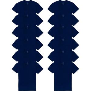 imageFruit of the Loom Mens Eversoft Cotton T Shirts Breathable ampamp Moisture Wicking with Odor Control Sizes S4xCrew  12 Pack  Navy