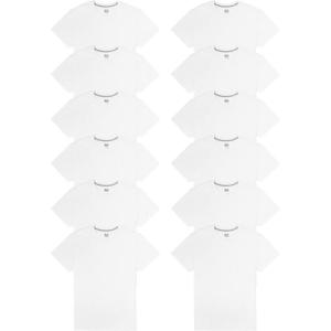 imageFruit of the Loom Mens Eversoft Cotton T Shirts Breathable ampamp Moisture Wicking with Odor Control Sizes S4xCrew  12 Pack  White