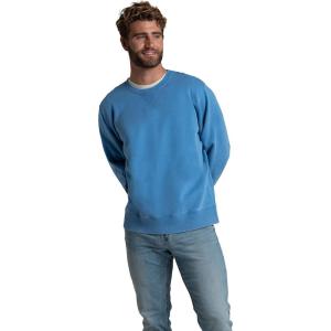 imageFruit of the Loom Mens Eversoft Fleece Crewneck Sweatshirts Moisture Wicking ampamp Breathable Sizes S4xGarment Dyed Favorite Blue