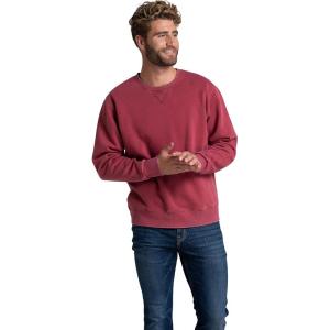 imageFruit of the Loom Mens Eversoft Fleece Crewneck Sweatshirts Moisture Wicking ampamp Breathable Sizes S4xGarment Dyed Iron Red