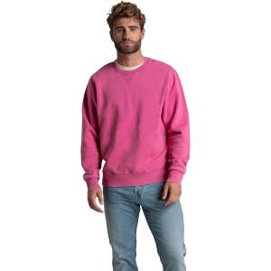 imageFruit of the Loom Mens Eversoft Fleece Crewneck Sweatshirts Moisture Wicking ampamp Breathable Sizes S4xGarment Dyed Pink Flash