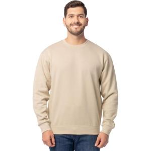 imageFruit of the Loom Mens Eversoft Fleece Crewneck Sweatshirts Moisture Wicking ampamp Breathable Sizes S4xKhaki Heather