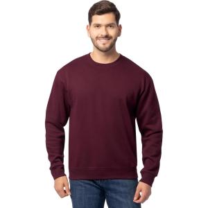 imageFruit of the Loom Mens Eversoft Fleece Crewneck Sweatshirts Moisture Wicking ampamp Breathable Sizes S4xMaroon