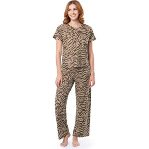 imageFruit of the Loom Womens Drop Shoulder Tee and Convertible Waist Sleep SetZebra