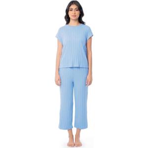 imageFruit of the Loom womens Dolman Sleeve and Cropped Pant Sleep SetUrban Blue