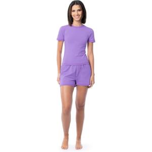 imageFruit of the Loom womens Energize Short Sleeve Tee and Shorts Sleep Pajama SetIris