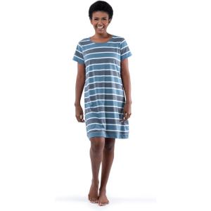 imageFruit of the Loom womens Super Soft and Breathable Sleep ShirtBlue Stripe