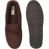 imageFruit of the Loom Mens Moccasin IndoorOutdoor Slipper Memory Foam Sherpa Lined Large BrownBrown