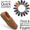 imageFruit of the Loom Mens Moccasin Slippers  Memory Foam Indoor Outdoor House Shoes Cozy Fuzzy Footwear for Men Dad Husband Christmas Gift NonSlip Suede DesignCoffee