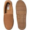 imageFruit of the Loom Mens Moccasin Slippers  Memory Foam Indoor Outdoor House Shoes Cozy Fuzzy Footwear for Men Dad Husband Christmas Gift NonSlip Suede DesignCoffee