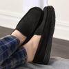 imageFruit of the Loom Mens Moccasin Slippers  Memory Foam Indoor Outdoor House Shoes Cozy Fuzzy Footwear for Men Dad Husband Christmas Gift NonSlip Suede DesignBlack