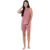 imageFruit of the Loom womens Breathable Tank Top and Short 2 Piece Sleep SetAntique Blush Heather