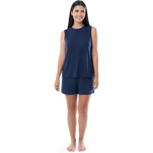 imageFruit of the Loom womens Breathable Tank Top and Short 2 Piece Sleep SetMidnight Blue