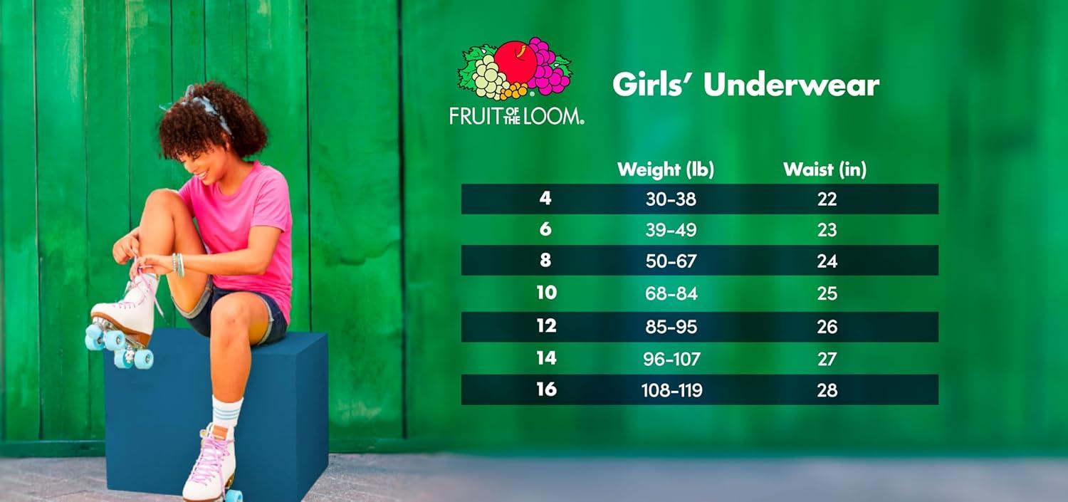 imageFruit of the Loom Girls Breathable UnderwearBikini  6 Pack  Assorted Fashion