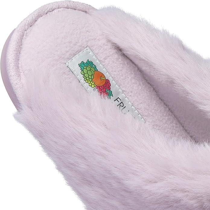 imageFruit of the Loom Womens Slipper Chenille WFur Cuff ClogLilac