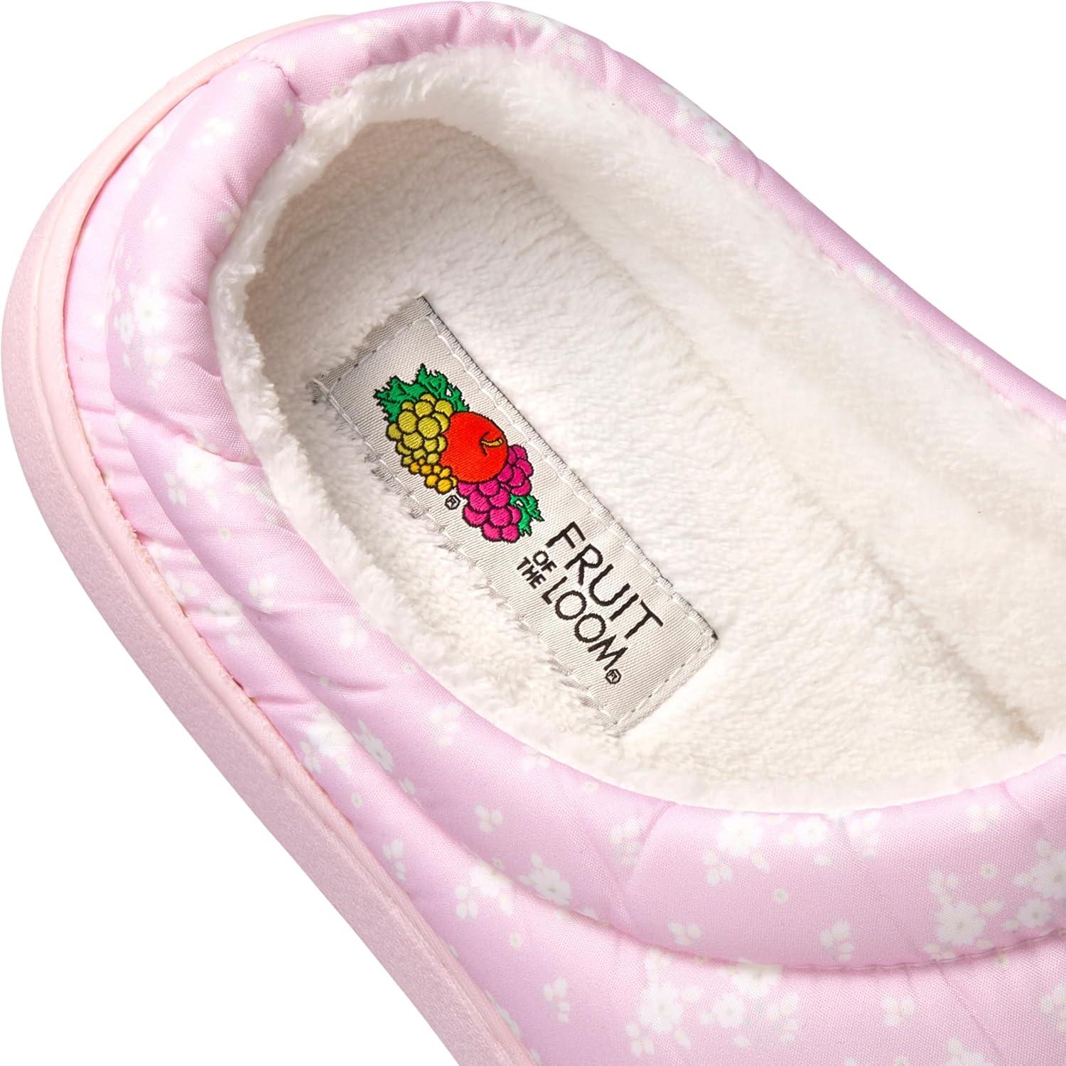 imageFruit of the Loom Womens Slipper Zapatos Cmodos Ditsy Floral Clog IndoorOutdoorBlush