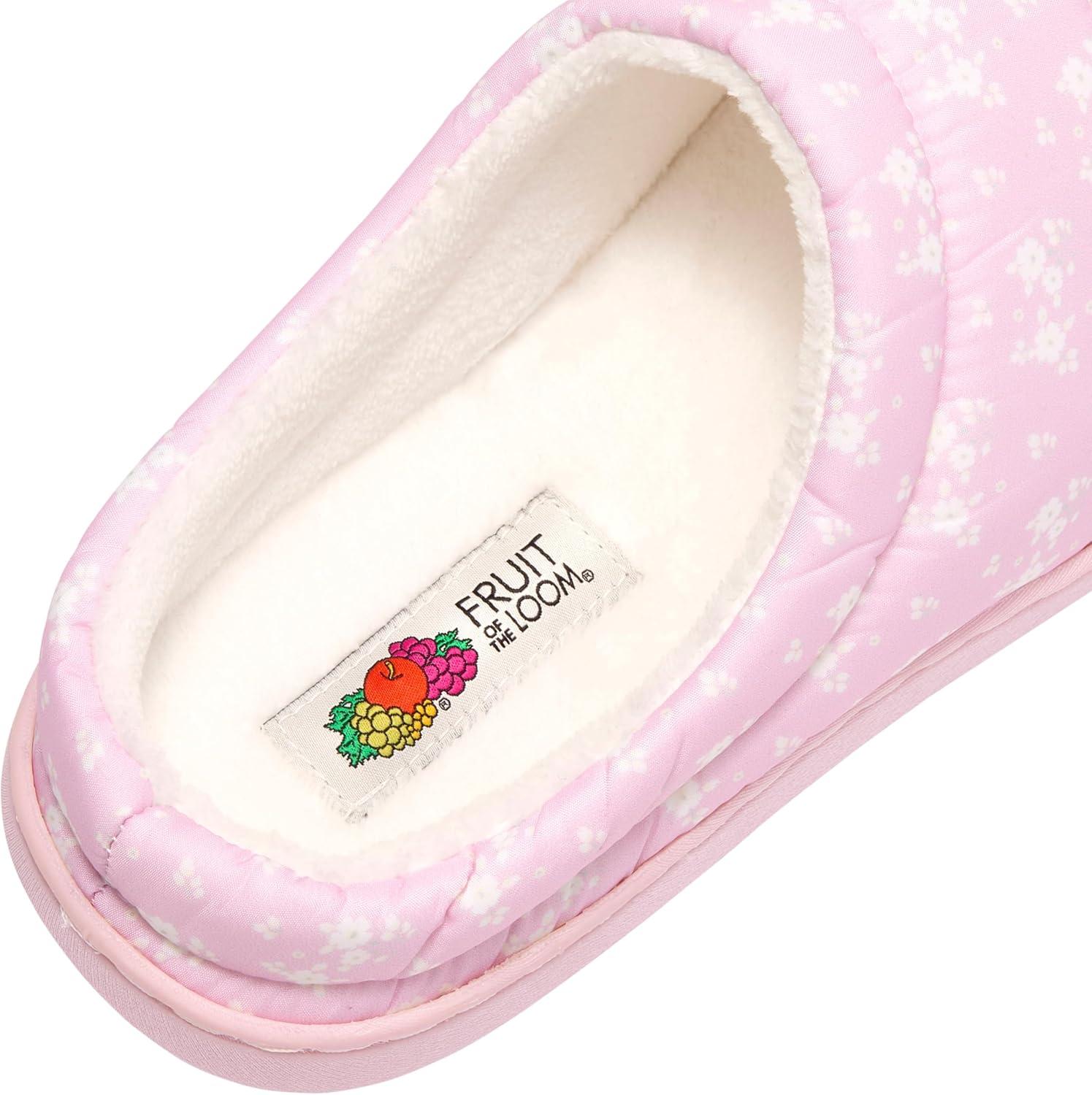 imageFruit of the Loom Womens Slipper Zapatos Cmodos Ditsy Floral Clog IndoorOutdoorBlush