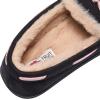 imageFruit of the Loom Womens Moccasin IndoorOutdoor Memory Foam Microsuede Black XLarge SlipperBlack