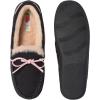 imageFruit of the Loom Womens Moccasin IndoorOutdoor Memory Foam Microsuede Black XLarge SlipperBlack