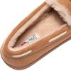 imageFruit of the Loom Womens Moccasin IndoorOutdoor Memory Foam Microsuede Black XLarge SlipperCoffee