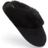 imageFruit of the Loom Womens Slipper Chenille WFur Cuff ClogBlack