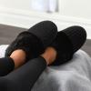 imageFruit of the Loom Womens Slipper Chenille WFur Cuff ClogBlack