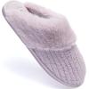 imageFruit of the Loom Womens Slipper Chenille WFur Cuff ClogLilac