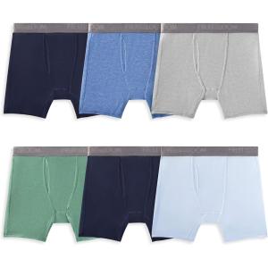 imageFruit of the Loom mens 360 Stretch Boxer Briefs Quick Dry ampamp Moisture WickingCoolsoft  6 Pack  Colors May Vary