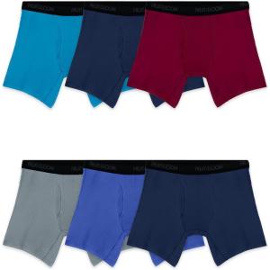 imageFruit of the Loom mens 4way Stretch Boxer Briefs  Lightweight ampamp Moisture Wicking Underwear  Long Leg Regular Leg ampamp TrunkRegular Leg  Cotton Stretch  Colors May Vary