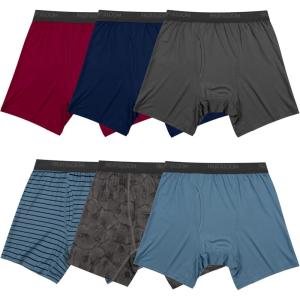 imageFruit of the Loom mens 4way Stretch Boxer Briefs  Lightweight ampamp Moisture Wicking Underwear  Long Leg Regular Leg ampamp TrunkRegular Leg  Micro Stretch  Colors May Vary