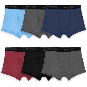 imageFruit of the Loom mens 4way Stretch Boxer Briefs  Lightweight ampamp Moisture Wicking Underwear  Long Leg Regular Leg ampamp TrunkTrunk  Cotton Stretch  Colors May Vary