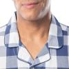 imageFruit of the Loom mens Extra Soft Woven Poplin Pajama Sleep SetBlue Check