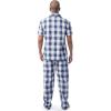 imageFruit of the Loom mens Extra Soft Woven Poplin Pajama Sleep SetBlue Check