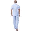 imageFruit of the Loom mens Extra Soft Woven Poplin Pajama Sleep SetBlue Stripe