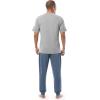 imageFruit of the Loom mens French Terry Top and Jogger Sleep Pajama SetHeather GreyBlue