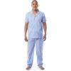 imageFruit of the Loom mens Extra Soft Woven Poplin Pajama Sleep SetBlue Stripe