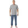 imageFruit of the Loom mens French Terry Top and Jogger Sleep Pajama SetHeather GreyBlue