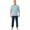imageFruit of the Loom mens French Terry Top and Jogger Sleep Pajama SetLight BlueNavy