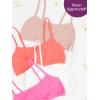 imageFruit of The Loom Girls Cotton Spaghetti Strap Sport BraMiami PinkSunset CoralRose ShadowWhite