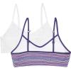 imageFruit of the Loom Girls Bra with Removable Cookies 2PackHappy StripeWhite