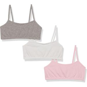 imageFruit of The Loom Girls Cotton Spaghetti Strap Sport BraBittersweet PinkHeather GreyWhite