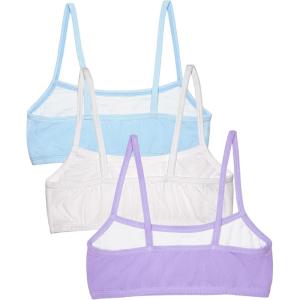 imageFruit of The Loom Girls Cotton Spaghetti Strap Sport BraEyeshadowWhiteHyacinth