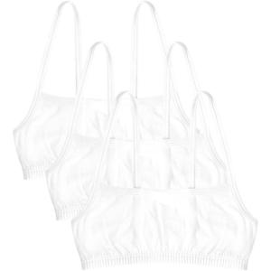 imageFruit of The Loom Girls Cotton Spaghetti Strap Sport BraWhiteWhiteWhite