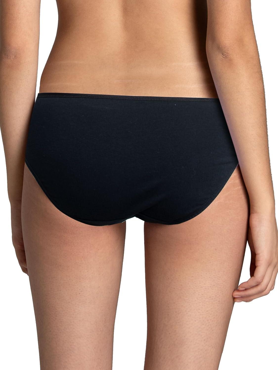 imageFruit of the Loom womens Eversoft Cotton Underwear Multipacks Tag Free ampamp Breathable Available in Plus SizeBikini  Black