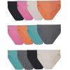 imageFruit of the Loom Womens Breathable Underwear Moisture Wicking Keeps You Cool ampamp Comfortable Available in Plus SizeMicro Mesh  Hi Cut  12 Pack  Colors May Vary