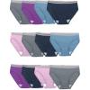 imageFruit of the Loom womens Eversoft Cotton Underwear Multipacks Tag Free ampamp Breathable Available in Plus SizeBikini  GreyBluePurple