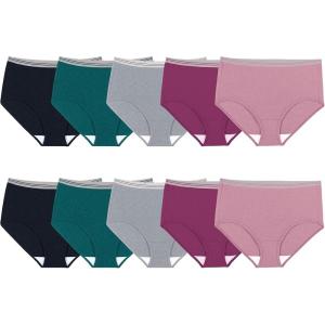imageFruit of the Loom womens Eversoft Cotton Underwear Multipacks Tag Free ampamp Breathable Available in Plus SizeBrief  Assorted Colors May Vary