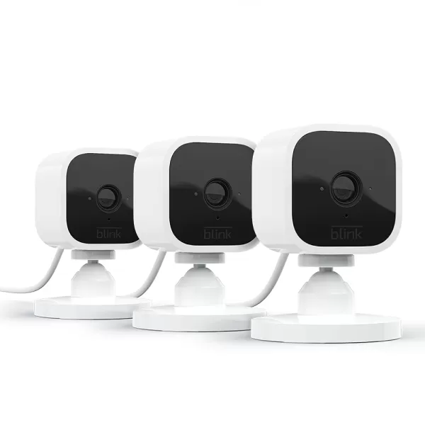 imageBlink Mini  Compact indoor plugin smart security camera 1080p HD video night vision motion detection twoway audio easy set up Works with Alexa  1 camera BlackWhite